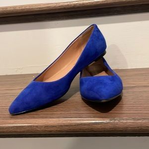 Cobalt Blue Audrey Brooke  Nola Suede Flats